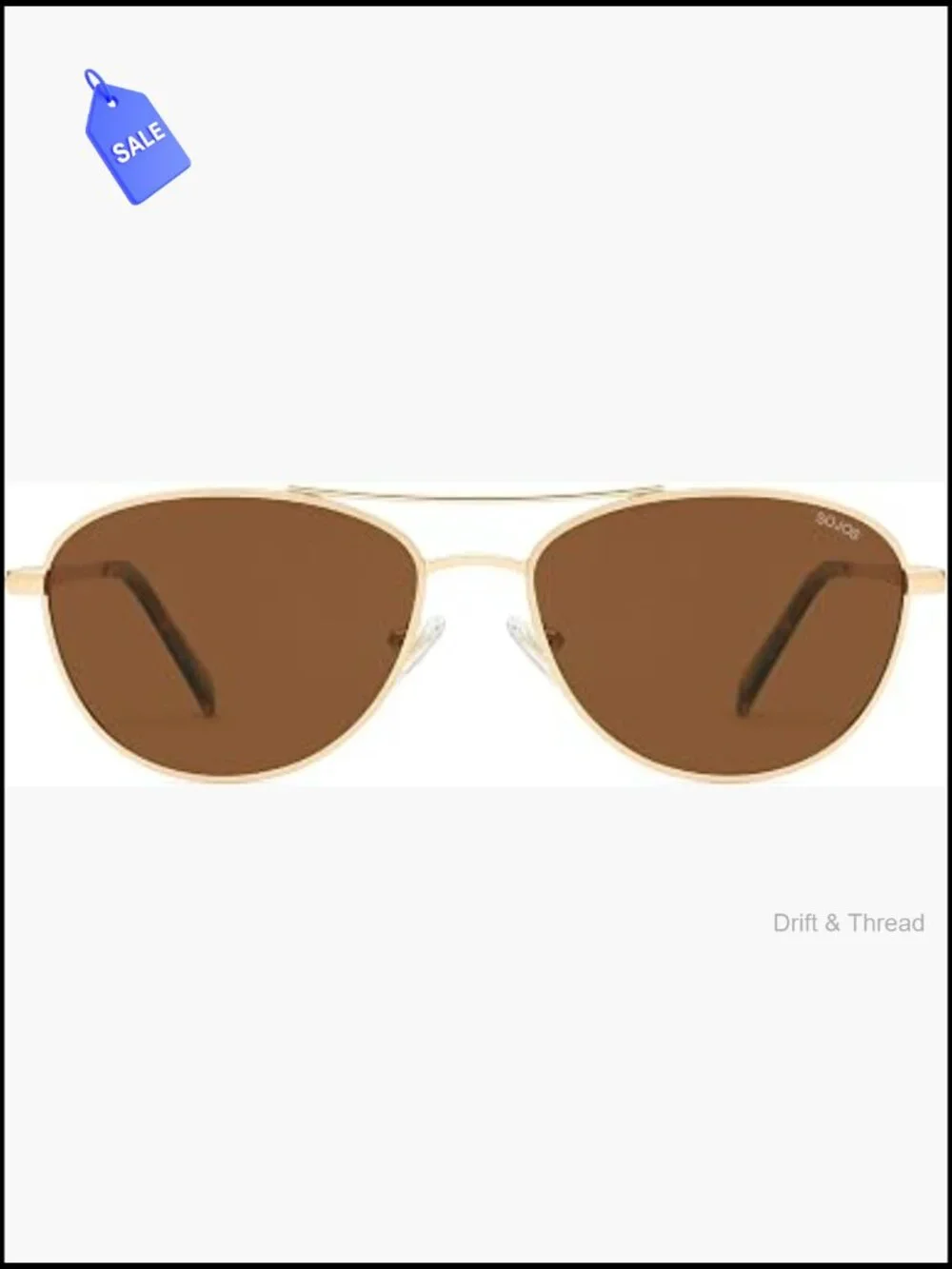 Retro Polarized Aviator Sunglasses UV Protection Unisex Metal Frame